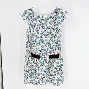 BCBGeneration Atlantis Multi shift dress cap purple floral Sleeve size S